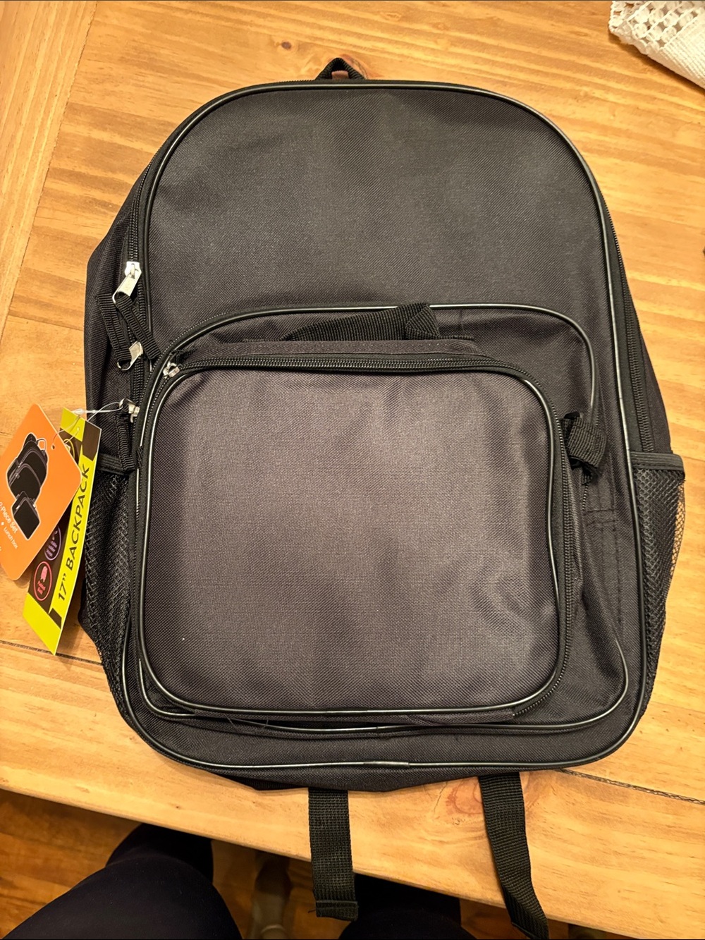 Classic Black Kids Backpack - Unbranded